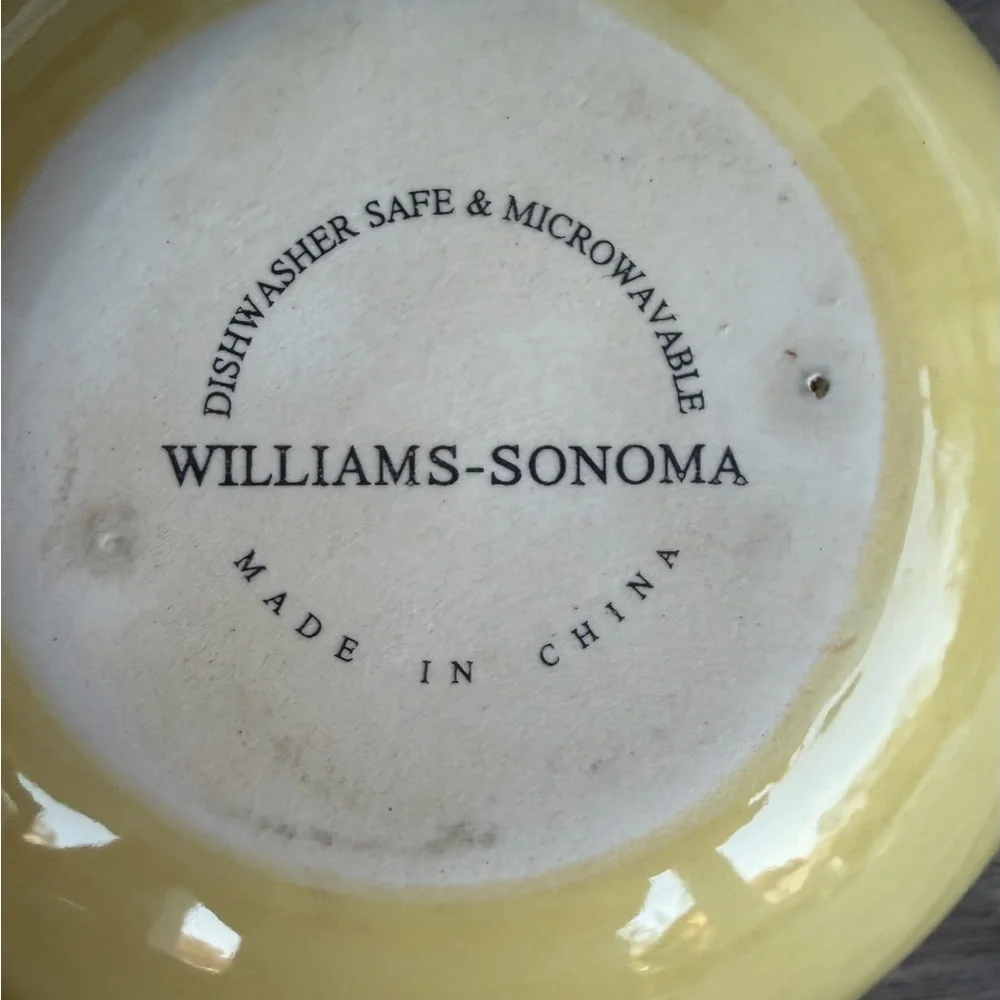 Williams-Sonoma Ceramic Dipping Bowls Olio D’Oliva Yellow Olive Design Set of 3
